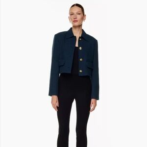 Aritzia Navy Tweed Frances Jacket